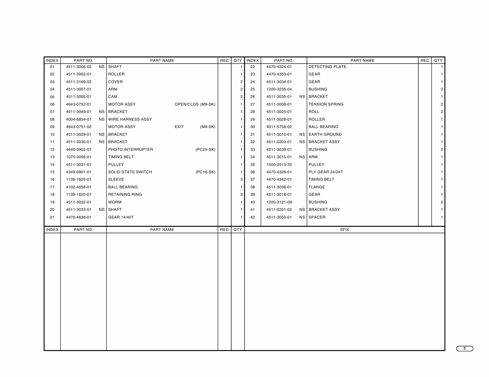 Konica-Minolta Options SK-1 4511 Parts Manual-6